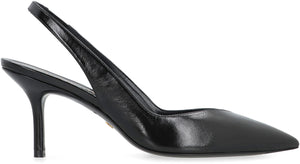 Eva 75 Leather slingback pumps-1